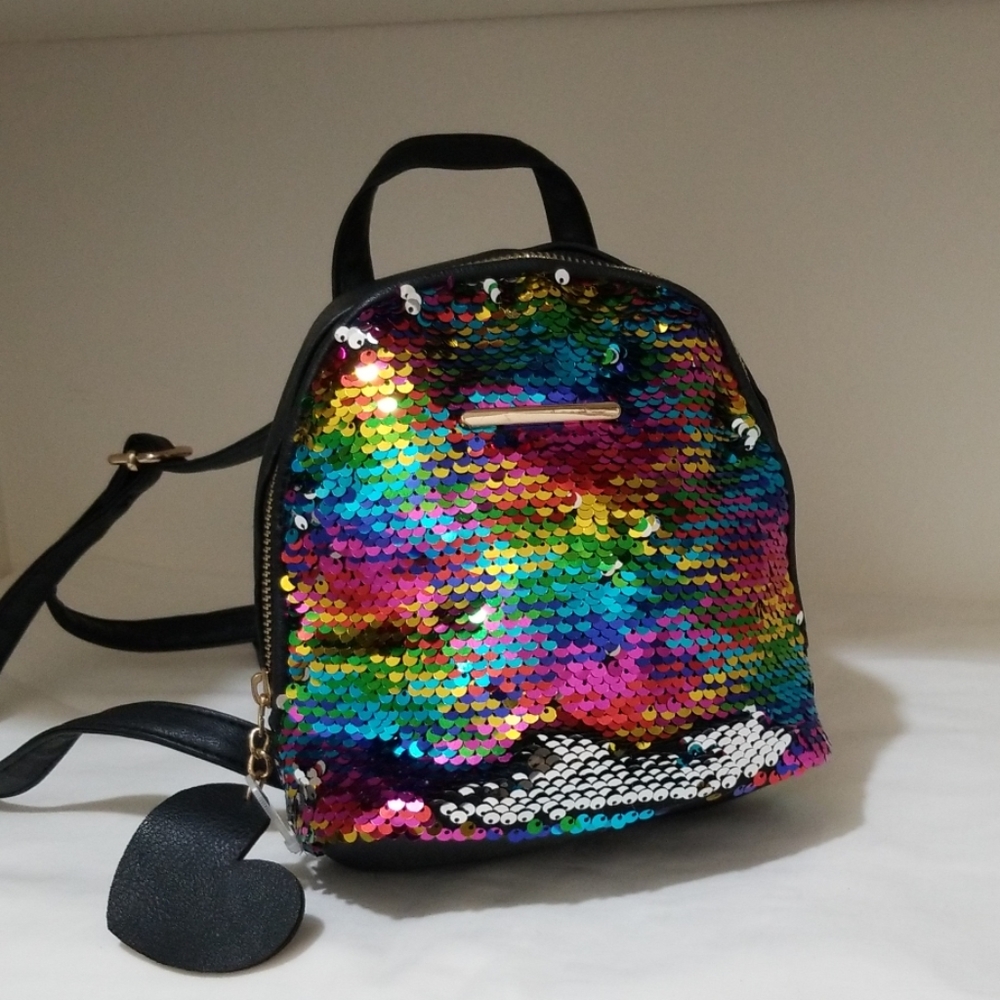 Mini Sequin Rainbow Backpack